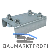 Torf�hrung verstellbar mit 4 Kunststoffrollen � 42 mm, Stahl verzinkt