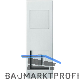 Schiebet�rmuschel FSB 4255 WC eckig, geschlossen, Edelstahl feinmatt