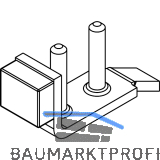 Stangenschloss-Schlie�platte Silent Stop f�r HAWA Junior 120 verstell. verzinkt