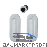 HOPPE Schiebet�rmuschel Set M472 - BL, ovale Rosette, Messing verchromt matt