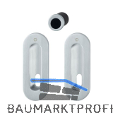 HOPPE Schiebet�rmuschel Set M472 - BB, ovale Rosette, Messing verchromt matt