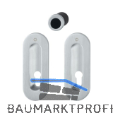 HOPPE Schiebet�rmuschel Set M472 - PZ, ovale Rosette, Messing verchromt matt