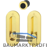 HOPPE Schiebet�rmuschel Set M472 - WC, ovale Rosette, Messing poliert lackiert