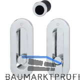 HOPPE Schiebet�rmuschel Set M472 - WC, ovale Rosette, Messing verchromt