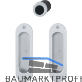 HOPPE Schiebet�rmuschel Set 4930 BL, sichtbar geschraubt,Alu verchromt satiniert