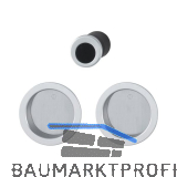 HOPPE Schiebet�rmuschel Set 4920 - BL, runde Rosette, Alu verchromt satiniert