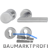 HOPPE Wechselgarnitur AMSTERDAM auf Rosette, T�rst�rke 37 - 42 mm,Edelstahl matt