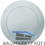 Schiebet�rmuschel FSB 4252 rund, geschlossen, Edelstahl feinmatt