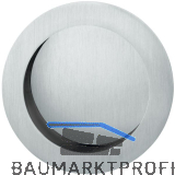 Schiebet�rmuschel FSB 4252 rund, offen, Edelstahl feinmatt