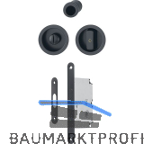 HOPPE Schiebet�rmuschel Set 4920 - WC mit Schloss, rund, schwarz matt