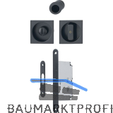 HOPPE Schiebet�rmuschel Set 4921 - WC mit Schloss, eckig, schwarz matt