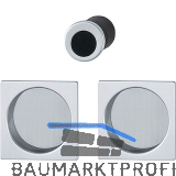 HOPPE Schiebet�rmuschel Set 4921 - BL,eckige Rosette, Aluminium verchromt matt