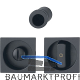 HOPPE Schiebet�rmuschel Set 4921 - WC, eckige Rosette, Aluminium schwarz matt