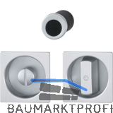 HOPPE Schiebet�rmuschel Set 4921 - WC, eckige Rosette, Aluminium silber eloxiert