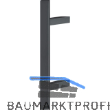 HOPPE B�gelgriff E5724 rechteckig schr�g, 500/300, Edelstahl schwarz matt