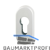 Schutzrosetten PZ oval au�en, 33 x 72 x 10, Aluminium silber eloxiert