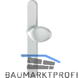 Knopfschild au�en - fest PZ92, verdeckt geschraubt, Aluminium silber eloxiert