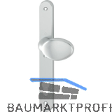 Knopfschild innen - fest PZ92, sichtbar geschraubt, Aluminium silber eloxiert