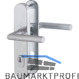 SH-Dr�ckergarnitur AMSTERDAM Langschild PZ88, RC2, mit Kernziehschutz,Edelstahl