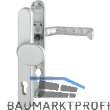 Wechselgarnitur LIVERPOOL - Schmalschild Knopf PZ, wahlweise, Alu silber elox