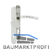 Wechselgarnitur LUXEMBOURG - m Knopf u. Langschild PZ88, Alu silber elox