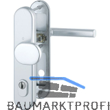 Sicherheits-Wechselgarnitur AMSTERDAM PZ72 mit Kernziehschutz, silber eloxiert