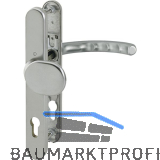 Wechselgarnitur LUXEMBOURG - m Knopf u. Langschild PZ88, Edelstahl-Effekt