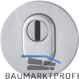 HOPPE Zylinderrosette flach rund-PZ mit KZS, 65-75, Edelstahl