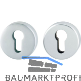 HOPPE Sicherheits-Zylinderrosettenpaar rund, Aluminium silber eloxiert