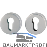 HOPPE Sicherheits-Zylinderrosettenpaar rund, Edelstahl matt
