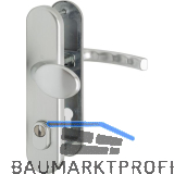 SH-Wechselgarnitur LIEGE-Schild PZ88, mit Kernziehschutz, Alu silber eloxiert