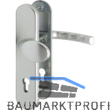 SH-Wechselgarnitur LIEGE-Schild PZ88, ohne Kernziehschutz, Alu silber eloxiert