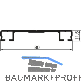 THYSSENKRUPP Syprotech Flachdeckschiene 80/11 ungelocht L=7000 mm Alu blank