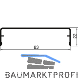 THYSSENKRUPP Syprotech Klipsabdeckung 83/22 Alu blank L=7000 mm