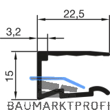 THYSSENKRUPP Syprotech Abschlussprofil U 10 mm light, L=2100 mm, Alu blank
