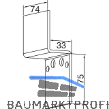 THYSSENKRUPP Syprotech Glashalter f�r Sprossenprofil 60/60, Alu blank