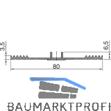 THYSSENKRUPP Syprotech Auflageband 80 f�r Glas, L=30 m, EPDM schwarz