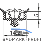 THYSSENKRUPP Syprotech Systemdichtung 5 f�r Kunststoff, L=60 m, EPDM wei�