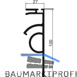 THYSSENKRUPP Syprotech Adapterprofil f�r Regenrinne L=6000 mm Alu blank