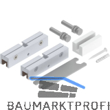 HELM 53 Glasklemmst�ck-Set ESG 8 mm H-22 mm silber