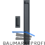 HOPPE Hebeschiebegarnitur AUSTIN Muschelgriff, Aluminium schwarz matt