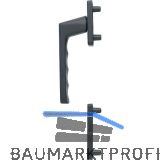 HOPPE Fenstergriff-Halbgarnitur TOULON au�en hoch, Aluminium schwarz matt