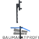 HOPPE Fenstergriff-Halbgarnitur TOULON au�en flach, Aluminium schwarz matt