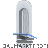 HOPPE Hebeschiebet�rmuschel OMEGA au�en oval, Aluminium silber eloxiert