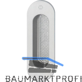 HOPPE Hebeschiebet�rmuschel OMEGA au�en oval, Aluminium edelstahlfarbig matt