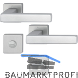 HOPPE Dr�ckergarnitur AUSTIN - auf Rosette WC, Aluminium edelstahlfarbig matt