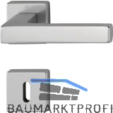 Dr�ckergarnitur AUSTIN - auf Rosette BB, Aluminium Edelstahl Effekt