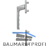 HOPPE Fenstergriff-Halbgarnitur TOULON au�en hoch, Aluminium Edelstahl Effekt