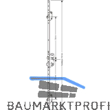 GU MFV-Schloss Secury Automatic DIN, DM 65,Stulp 1750x20x2,5mm rund, Edelstahl