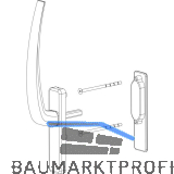 HAUTAU ATRIUM HS Griffgarnitur innen, TS 81-92 mm, Alu silber eloxiert